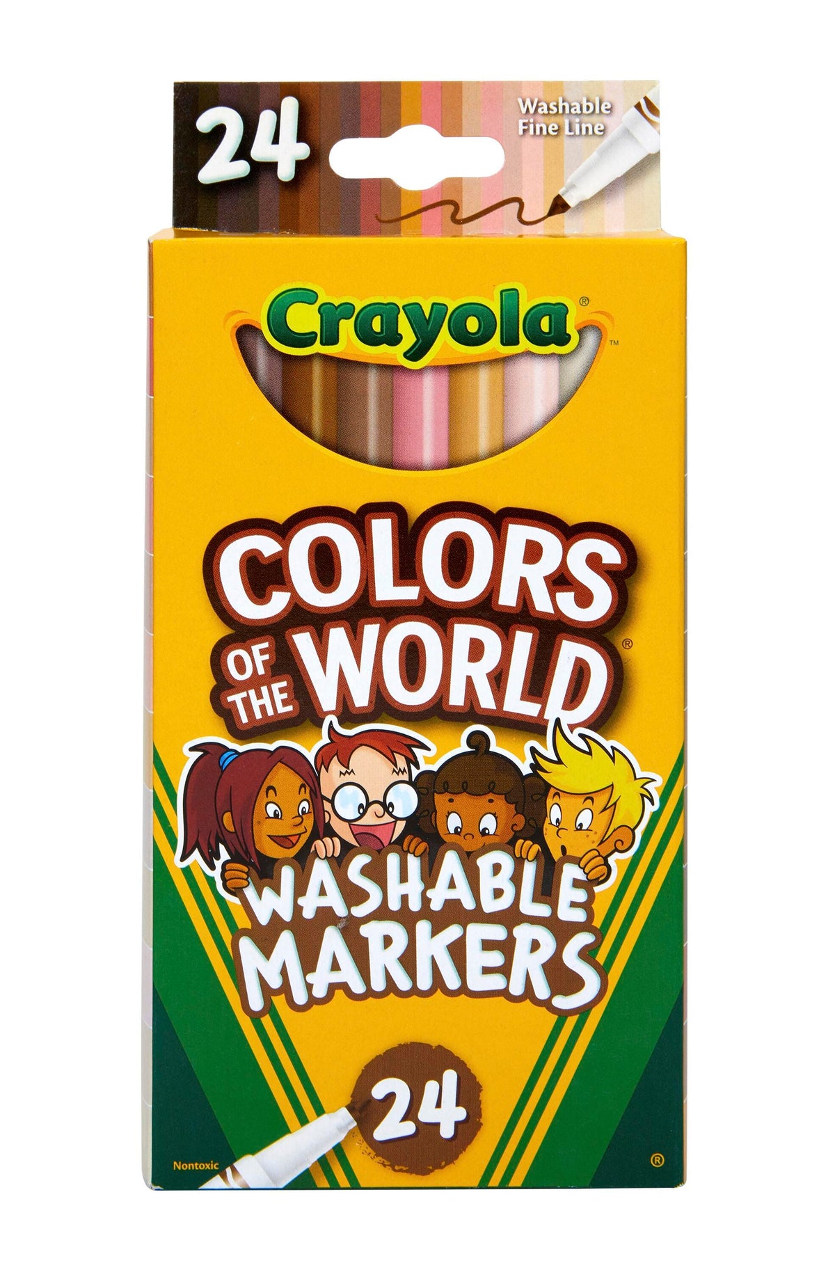 MARKERS WASH CRAYOLA COLORS OF THE WORLD FINELINE ASST COLORS SET OF 24