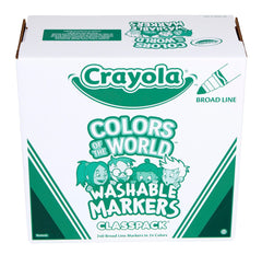 MARKERS WASH CRAYOLA CLASSPACK COLORS OF THE WORLD BROAD LINE ASST COLORS SET OF 240
