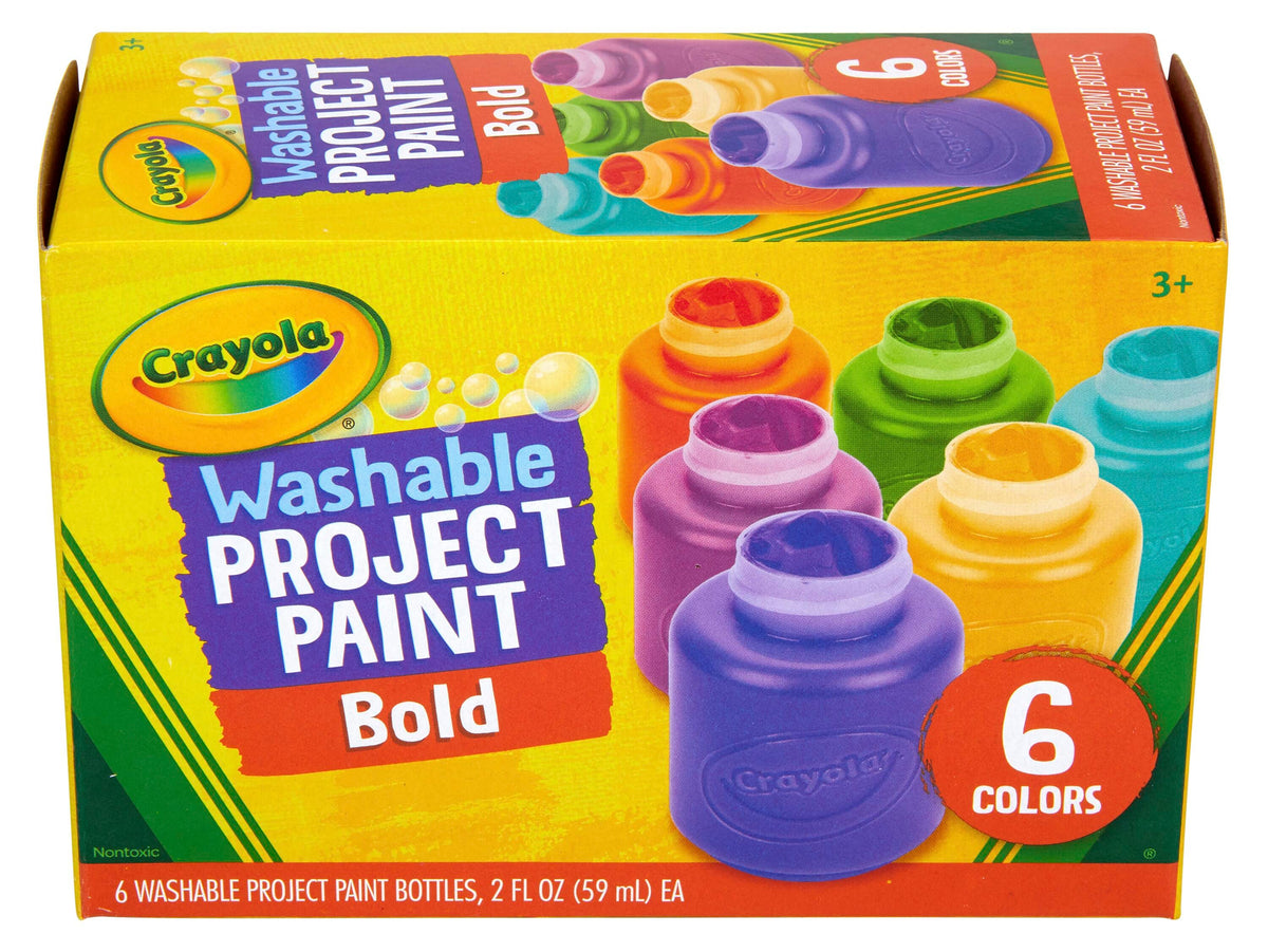 PAINT WASH CRAYOLA PROJECT PAINT ASST BOLD 2OZ SET OF 6