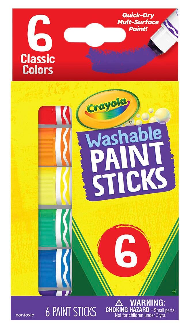 PAINT STICKS WASH CRAYOLA ASST CLASSIC SET OF 6