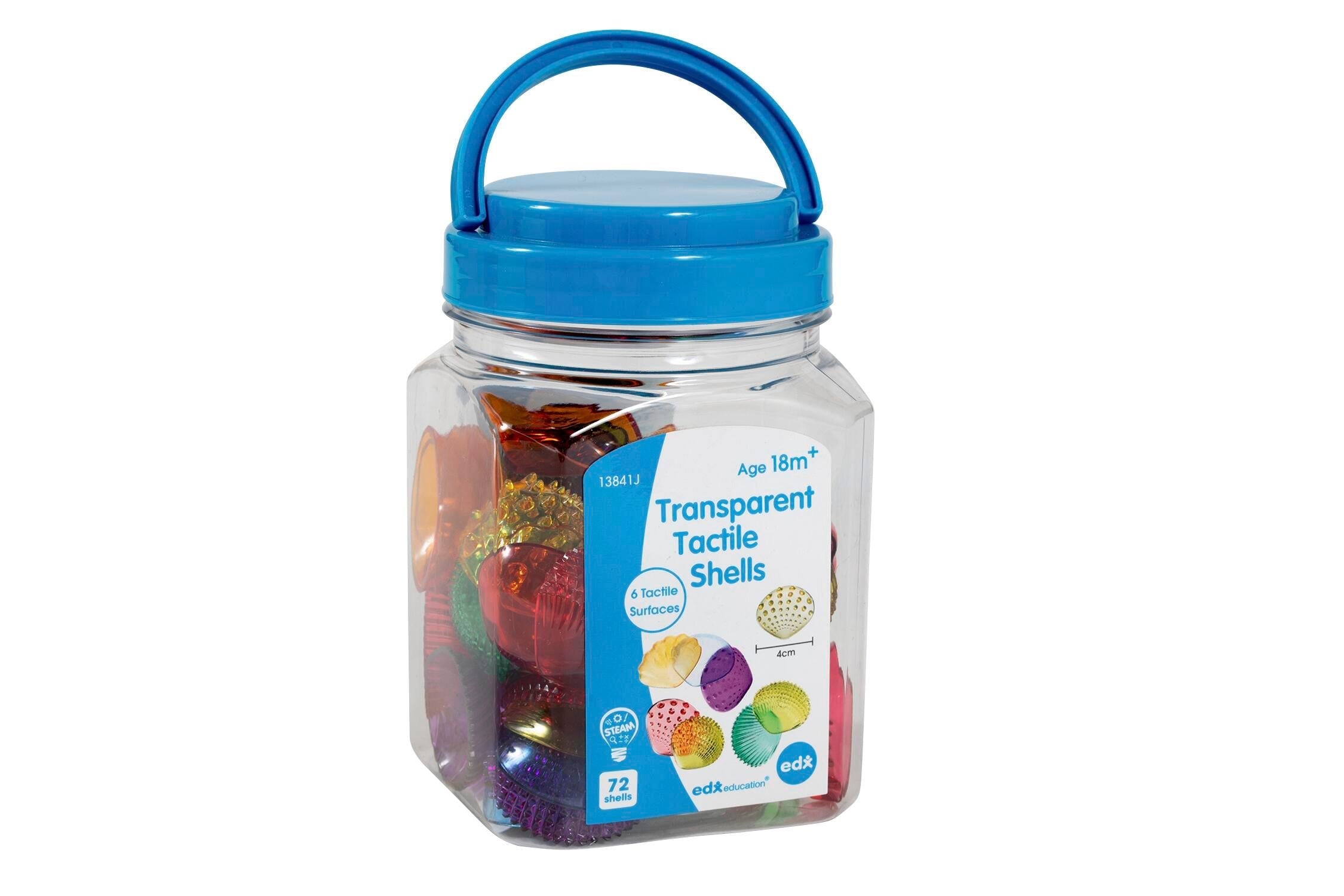 TACTILE SHELLS - TRANSPARENT - MINI JAR - SET OF 72
