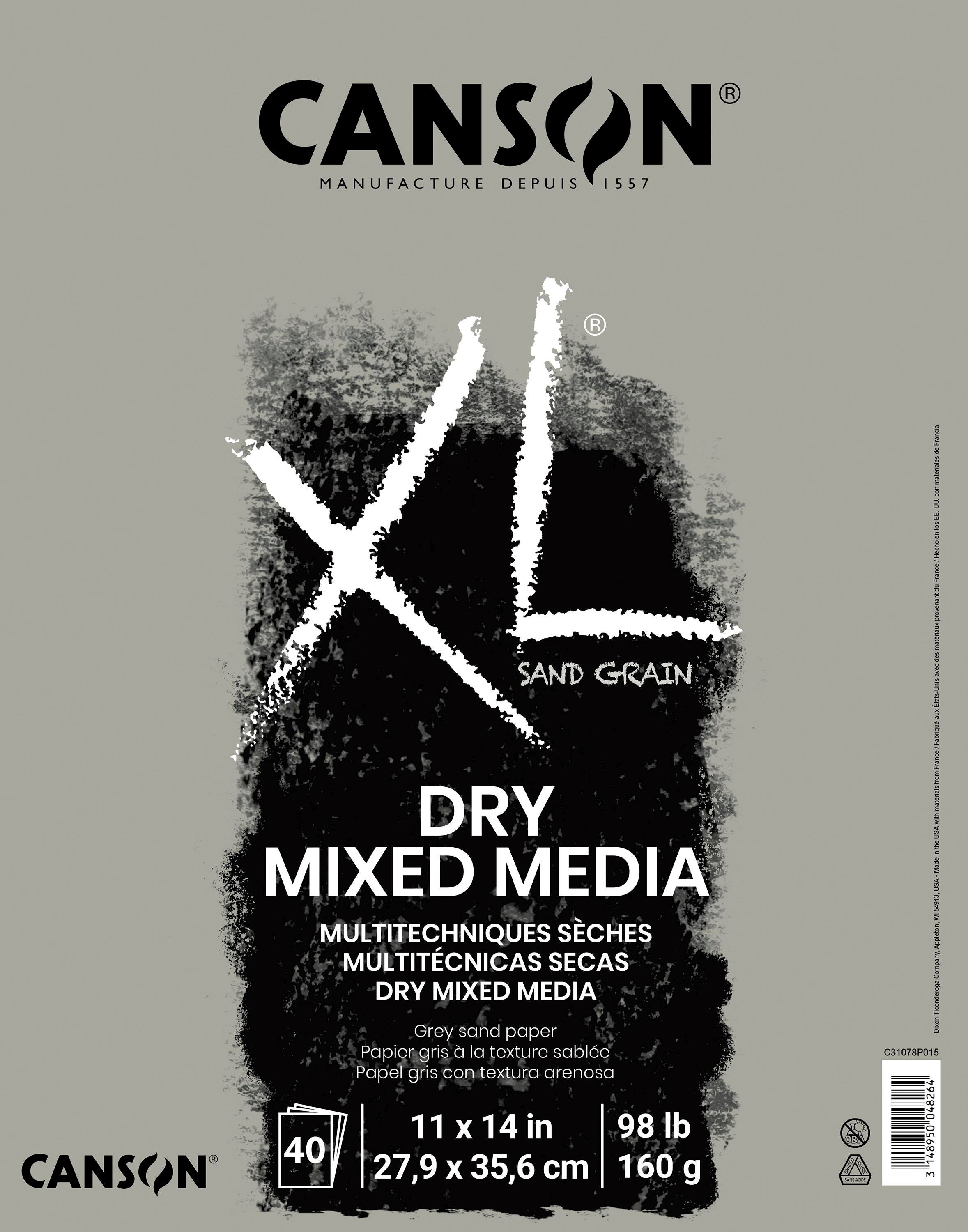 PAPER DRAW PAD CNSN XL 11X14 IN GRY 98 LB 40 SHTS