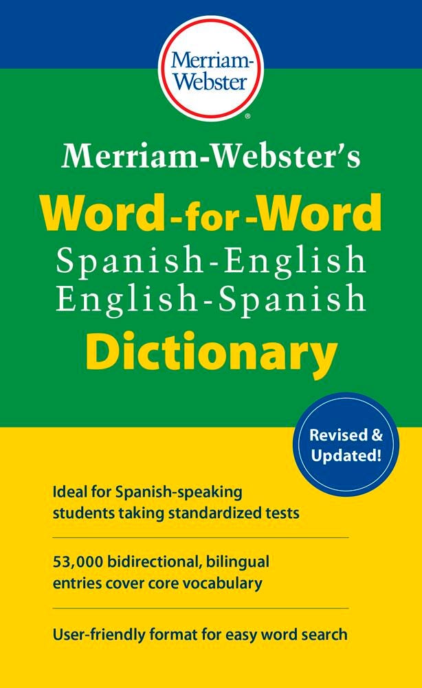 DICTIONARY WORD FOR WORD SPANISH-ENGLISH MASS MARKET PB