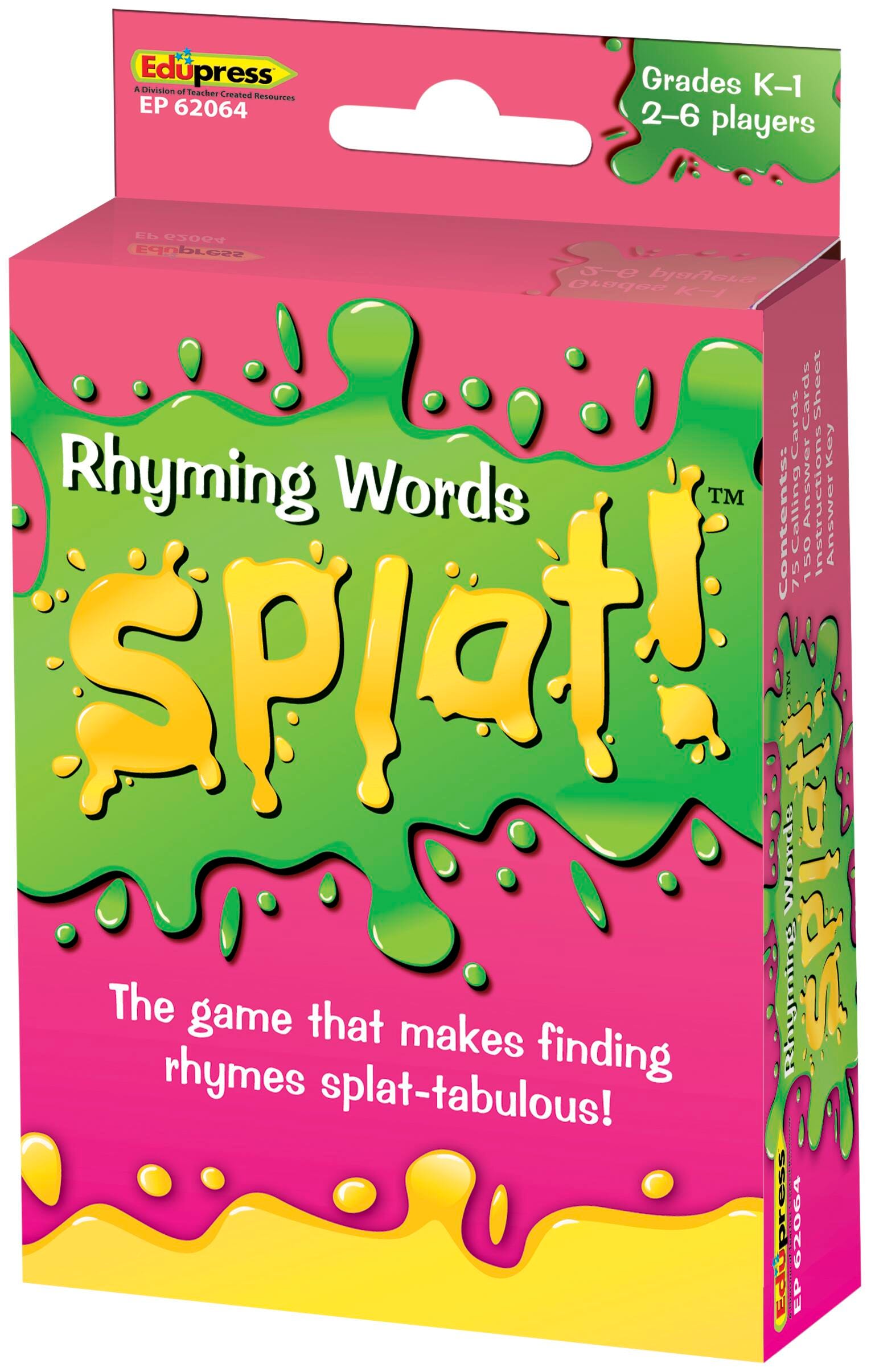 GAME SPLAT RHYMING WORDS