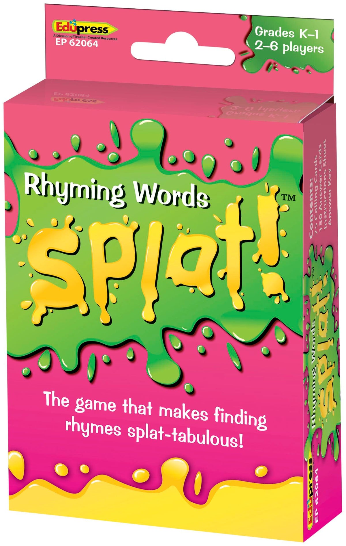 GAME SPLAT RHYMING WORDS