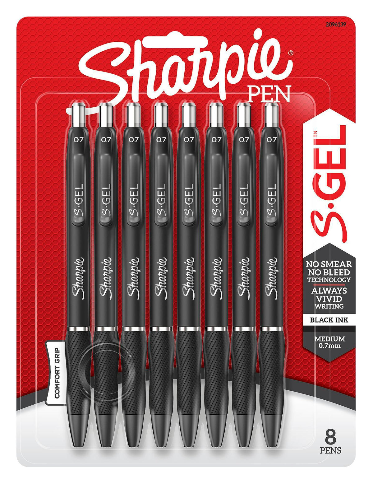 PEN SHARPIE GEL 0.7 MM BLACK PACK OF 8