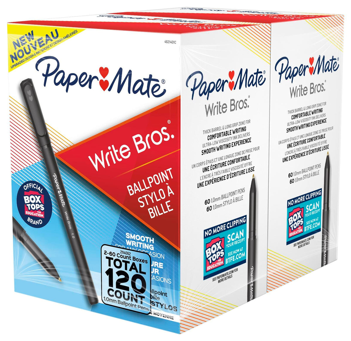 PEN PAPERMATE WRITE BROS BALLPOINT MED 1.0MM BLACK PACK OF 120