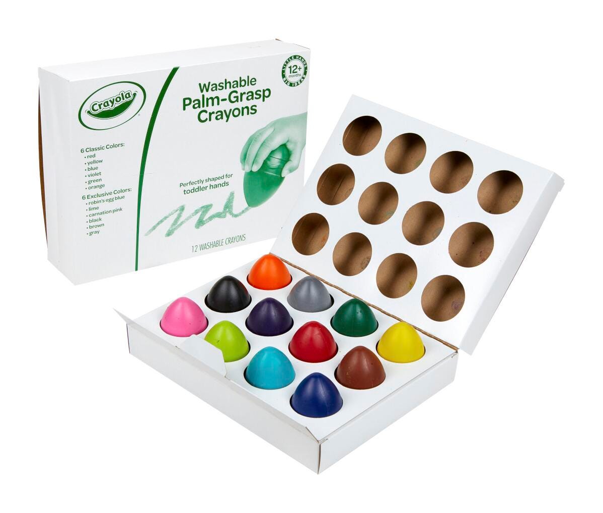CRAYONS WASH PALM CRAYOLA ASST COLORS SET OF 12