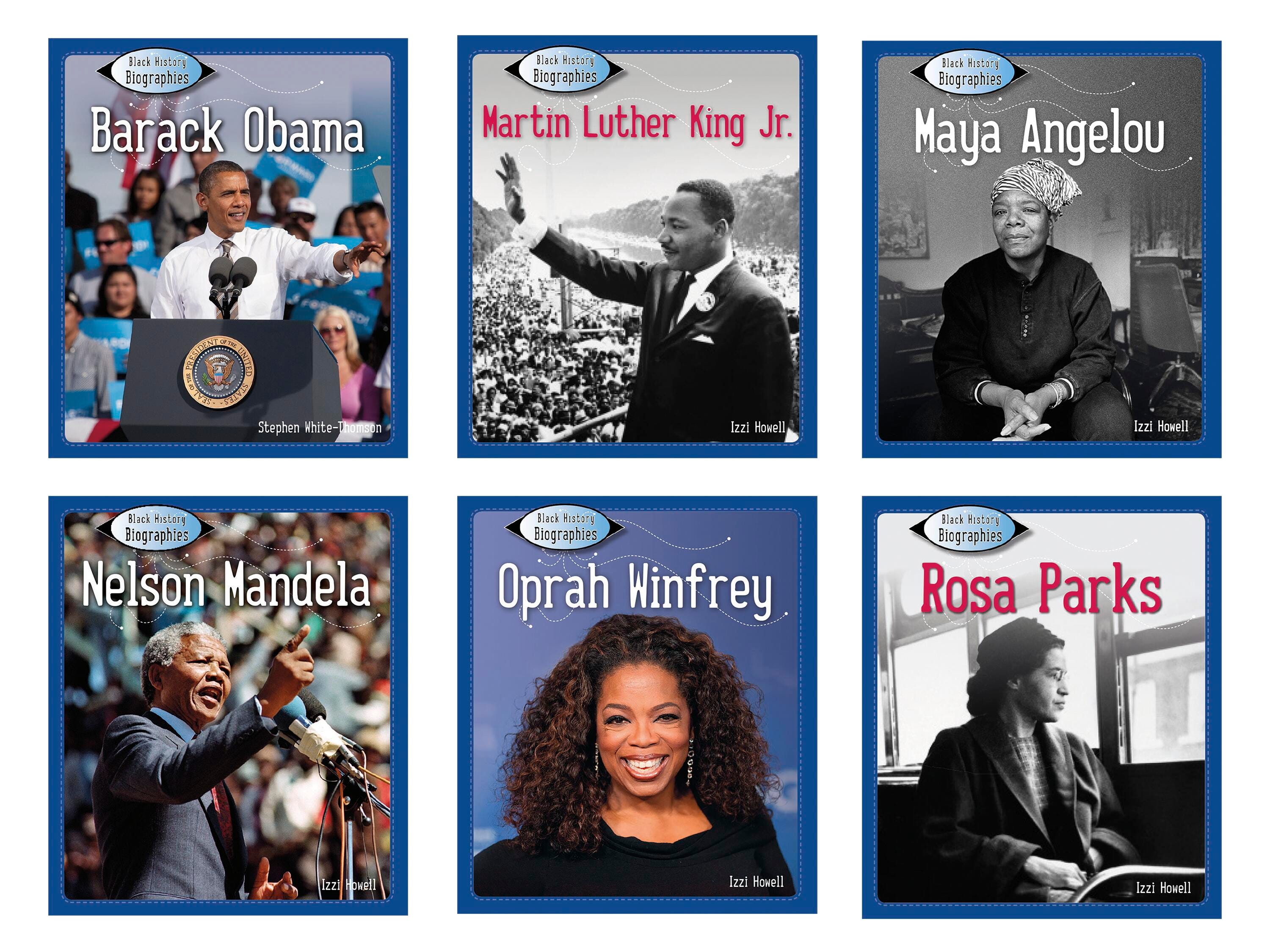 BOOKS BLACK HISTORY BIOGRAPHIES SET OF 6