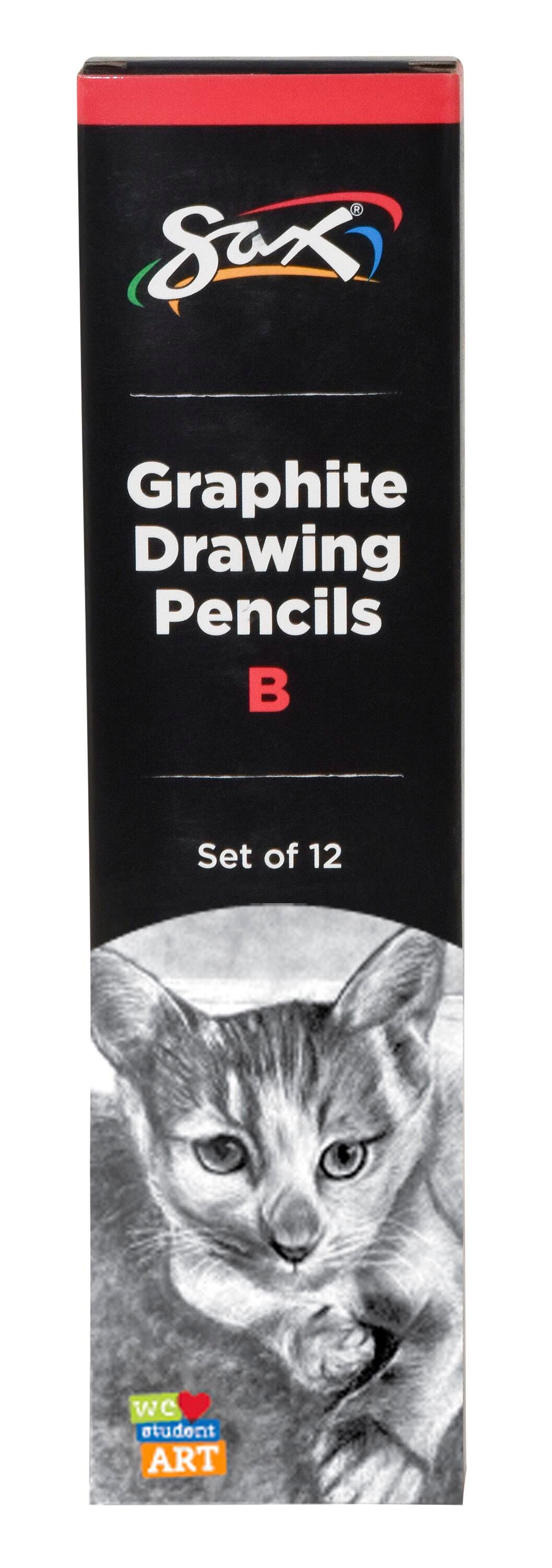PENCILS DRAWING GRAPHITE SAX B PACK OF 12
