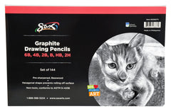 PENCILS DRAWING GRAPHITE SAX CLASSROOM PACK ASST HARDNESS SET OF 144