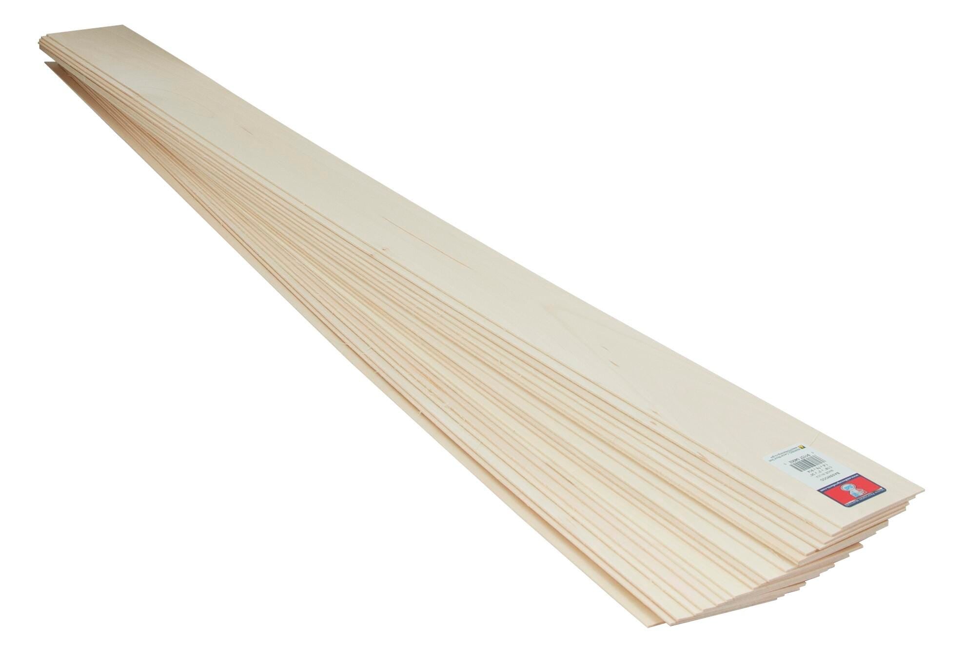 WOOD BASSWOOD 1/8 X 4 X 36 INCH PACK OF 5