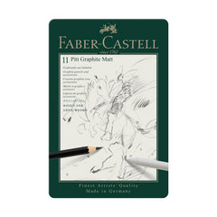 PENCILS DRAWING GRAPHITE FABER CASTELL MATTE ASST HARDNESS SET OF 11