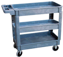 CLASSROOM SELECT - UTILITY CART LARGE 3-SHELF PLASTIC - 25-1/2 X 37-1/2 X 33
