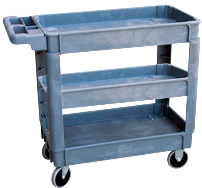 CLASSROOM SELECT - UTILITY CART SMALL 3-SHELF PLASTIC 17 X 31 X 33
