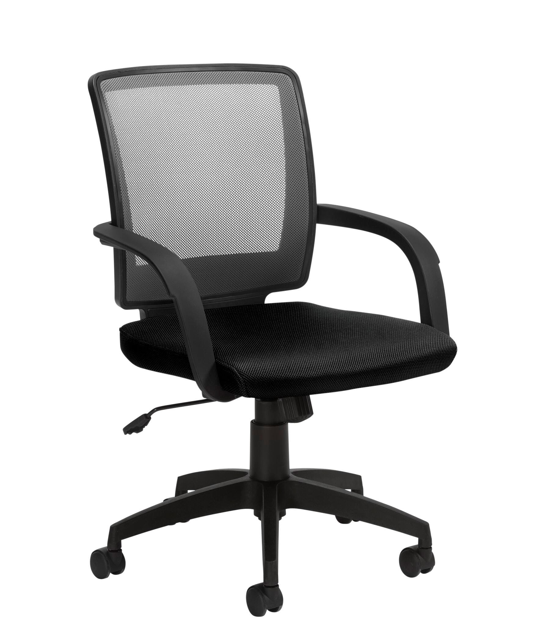 OFFICES TO GO TASK CHAIR - MESH BACK TILTER - 22-1/2 W X 22-1/2 D X 37 H IN - BLACK SEAT/GRAY BACK