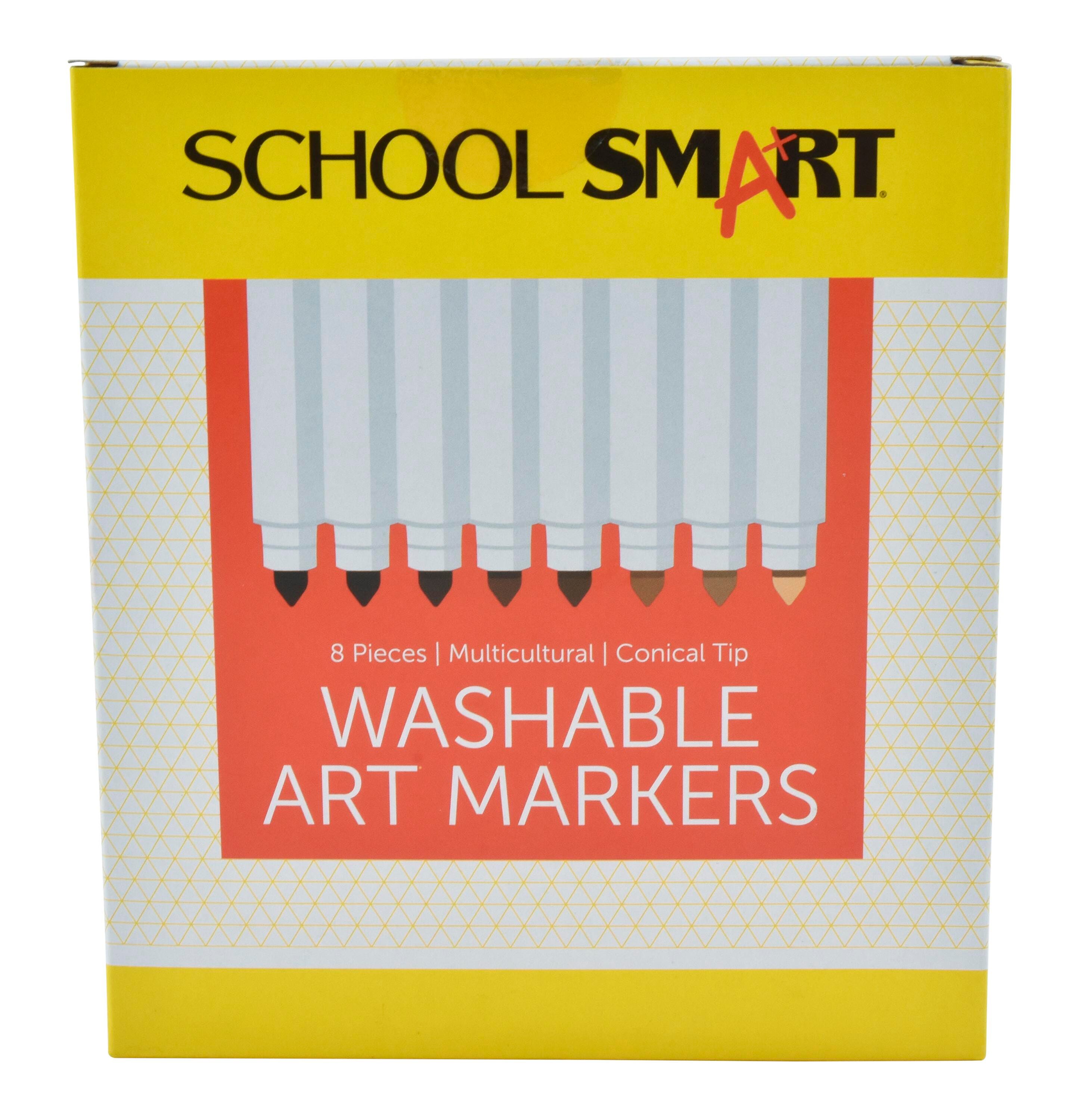 MARKERS WASH SCHOOL SMART ASST MULTICULTURAL SET OF 8