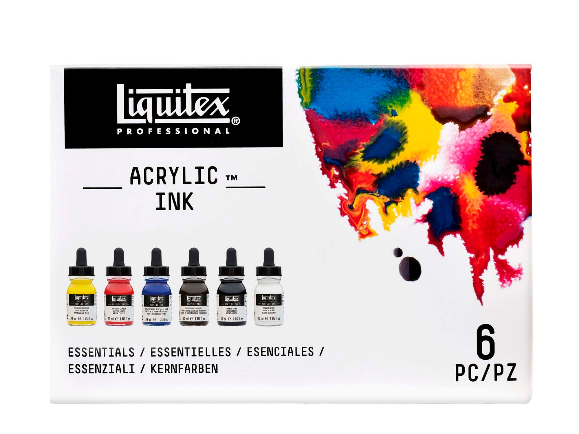 PAINT ACRYLIC INK LIQUITEX SET OF 6