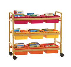 BAMBOO BOOK BROWSER CART WITH VIBRANT WARM TUB COMBO