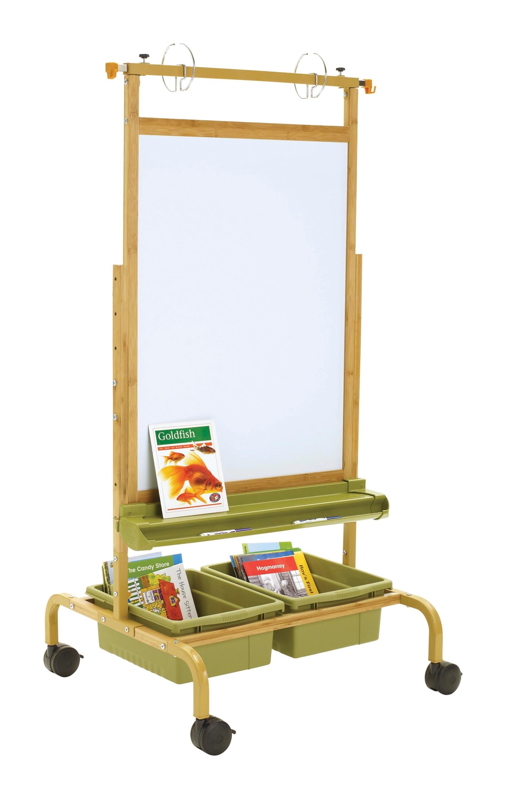 BAMBOO DELUXE CHART STAND WITH SAGE TUBS