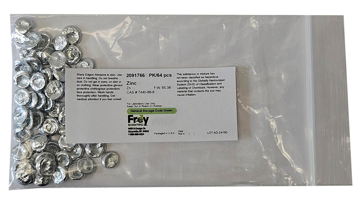 CHEM ZINC METAL SMALL PIECES - 64 PIECES