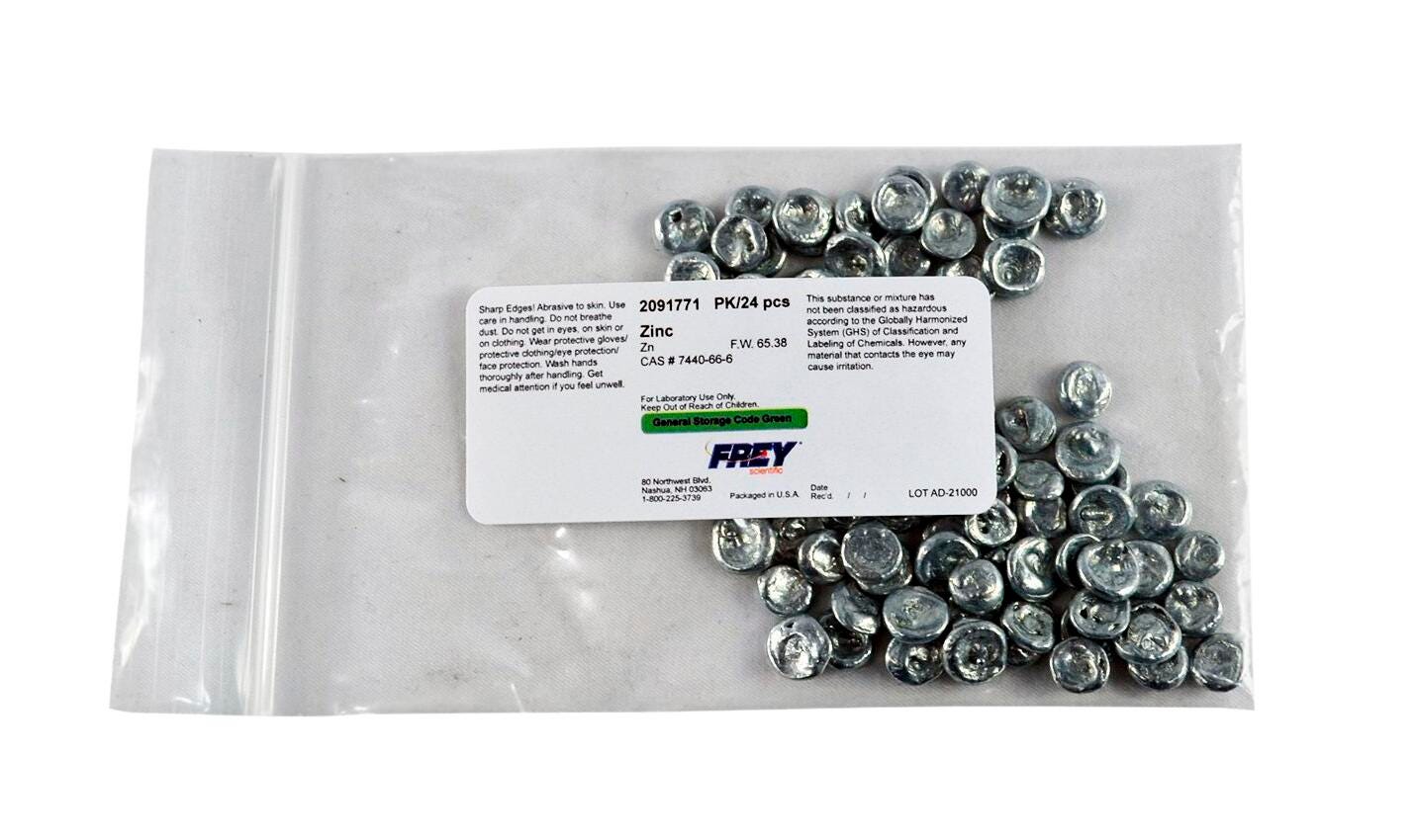 CHEM ZINC METAL PIECES - 24 PIECES
