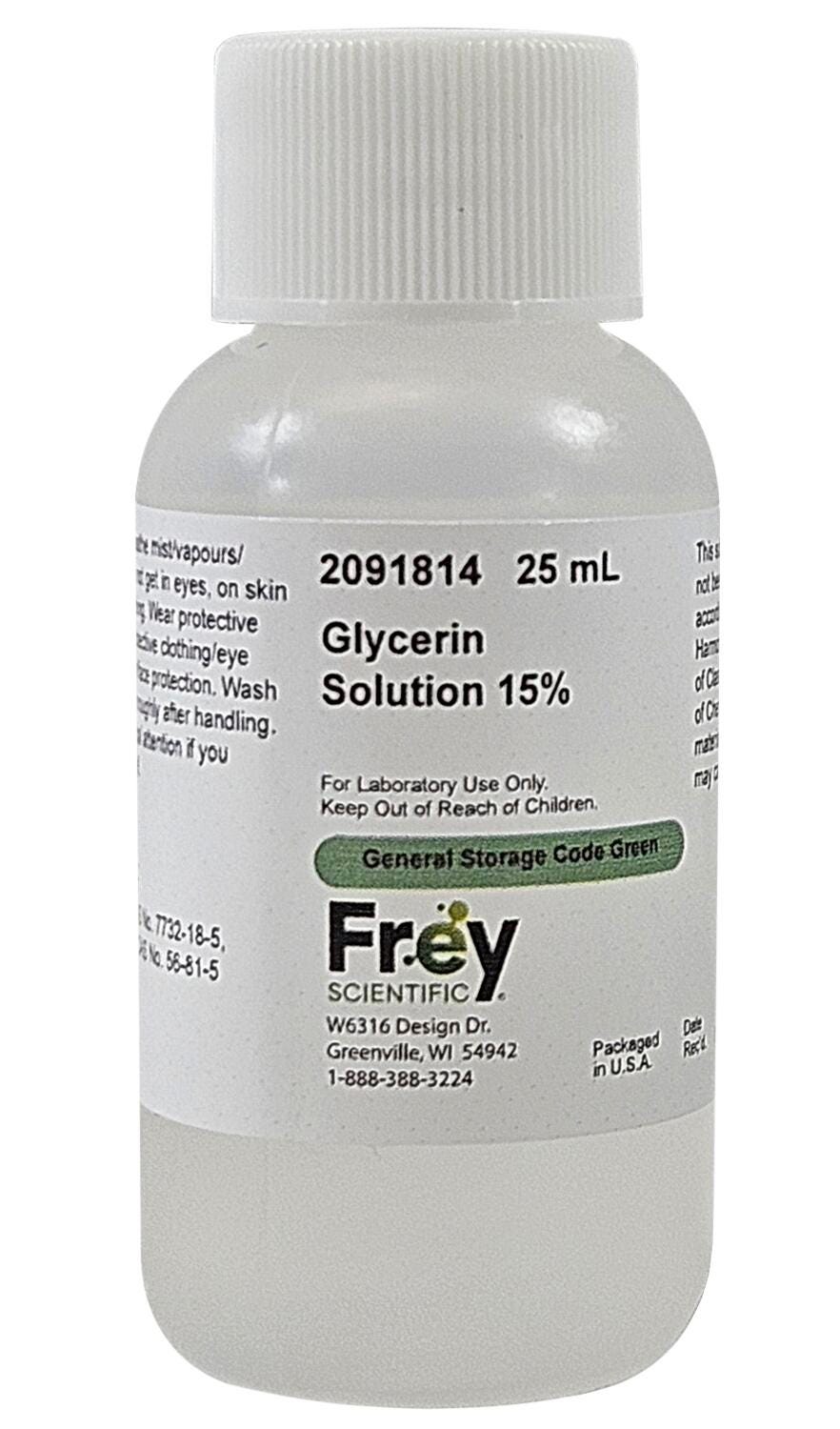 CHEM GLYCERIN SOLUTION 15 PERCENT LG 25ML