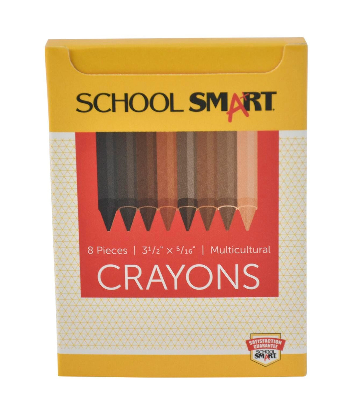 CRAYONS SCHOOL SMART STANDARD ASST MULTICULTURAL SET OF 8