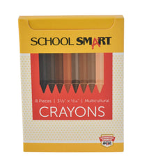CRAYONS SCHOOL SMART STANDARD ASST MULTICULTURAL SET OF 8