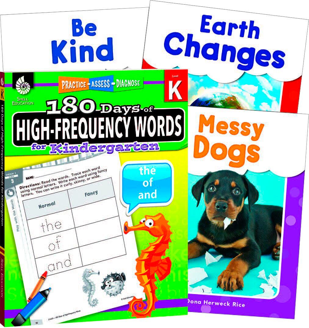 LEARN AT HOME - HIGH-FREQUENCY WORDS BUNDLE GRADE K - 4-BOOK SET
