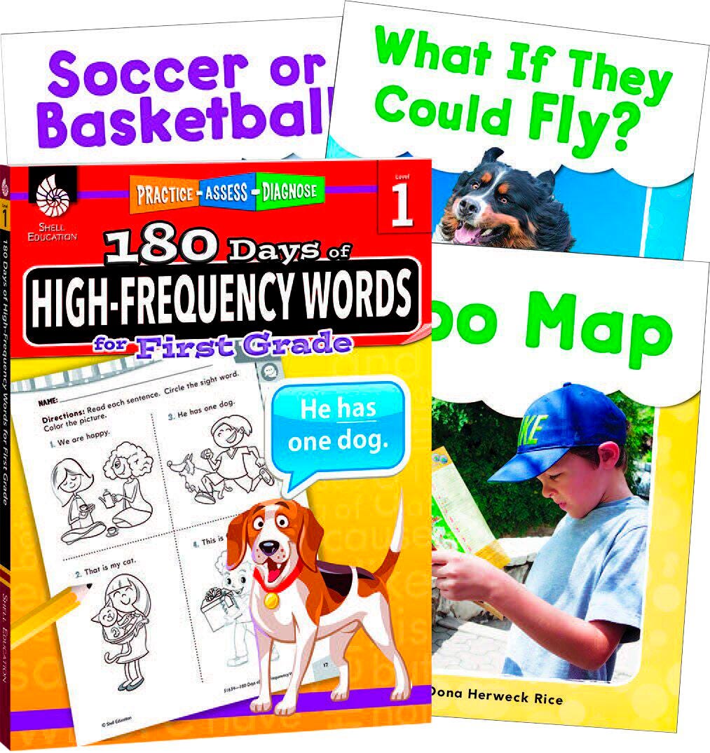 LEARN AT HOME - HIGH-FREQUENCY WORDS BUNDLE GRADE 1 - 4-BOOK SET