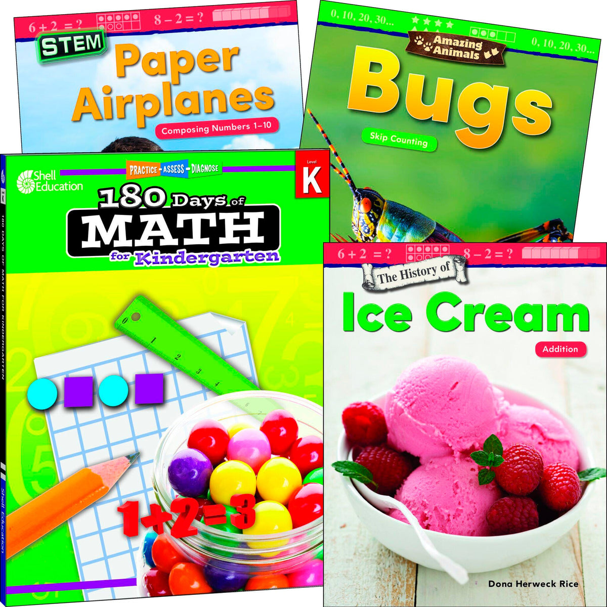 LEARN AT HOME - EXPLORE MATH BUNDLE GRADE K - 4-BOOK SET