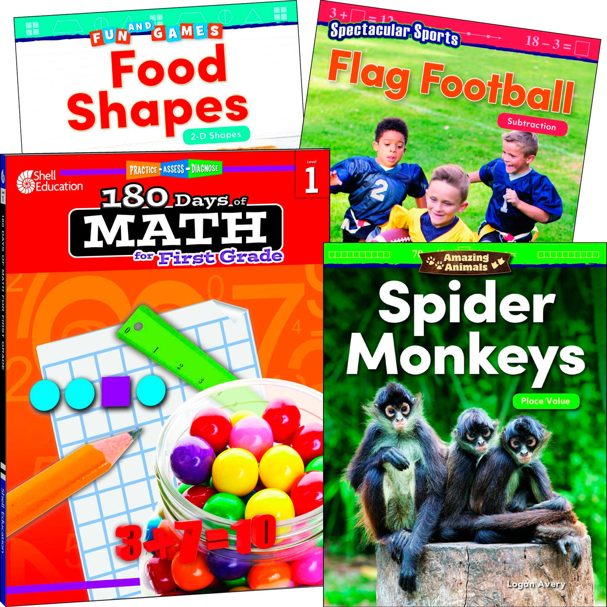 LEARN AT HOME - EXPLORE MATH BUNDLE GRADE 1 - 4-BOOK SET