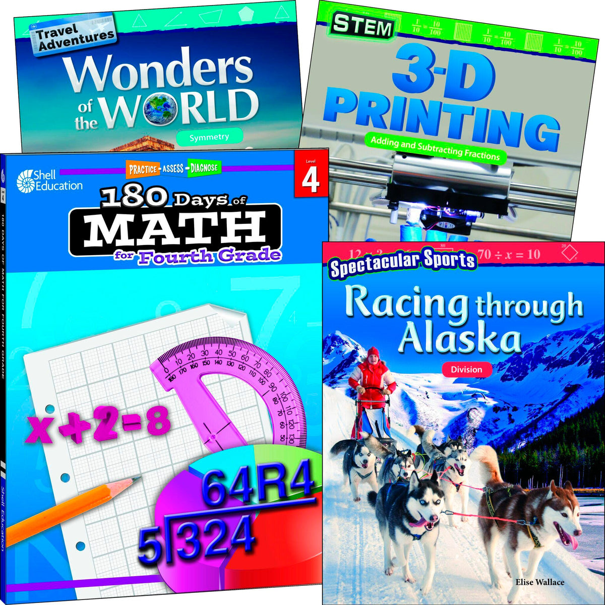 LEARN AT HOME - EXPLORE MATH BUNDLE GRADE 4 - 4-BOOK SET
