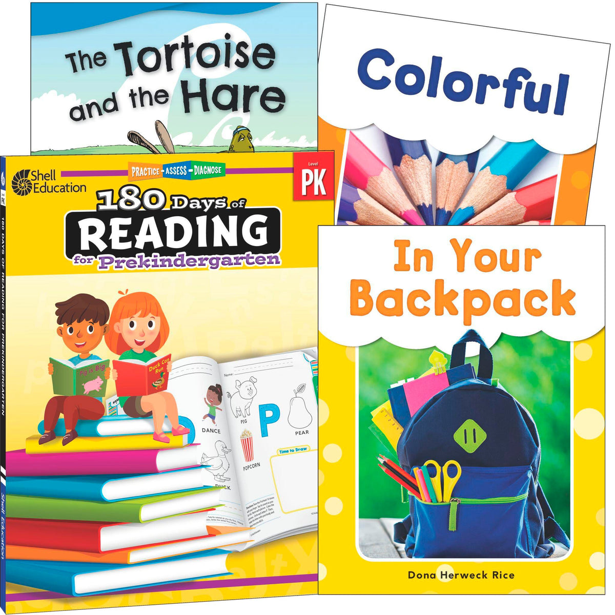 LEARN AT HOME - READING BUNDLE GRADE PK - 4-BOOK SET