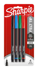 PEN SHARPIE FINE ASSORTED SET OF 4