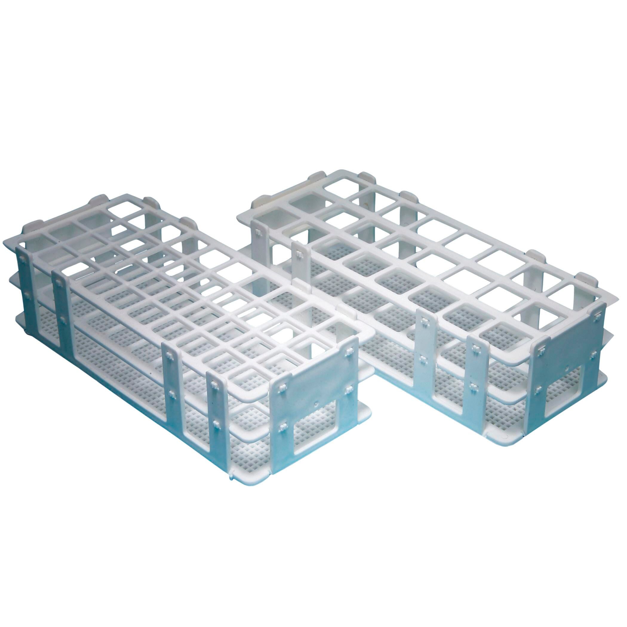 UNITED SCIENTIFIC PLASTIC TEST TUBE RACKS WET/DRY FOR 20MM TUBES 40 PLACES