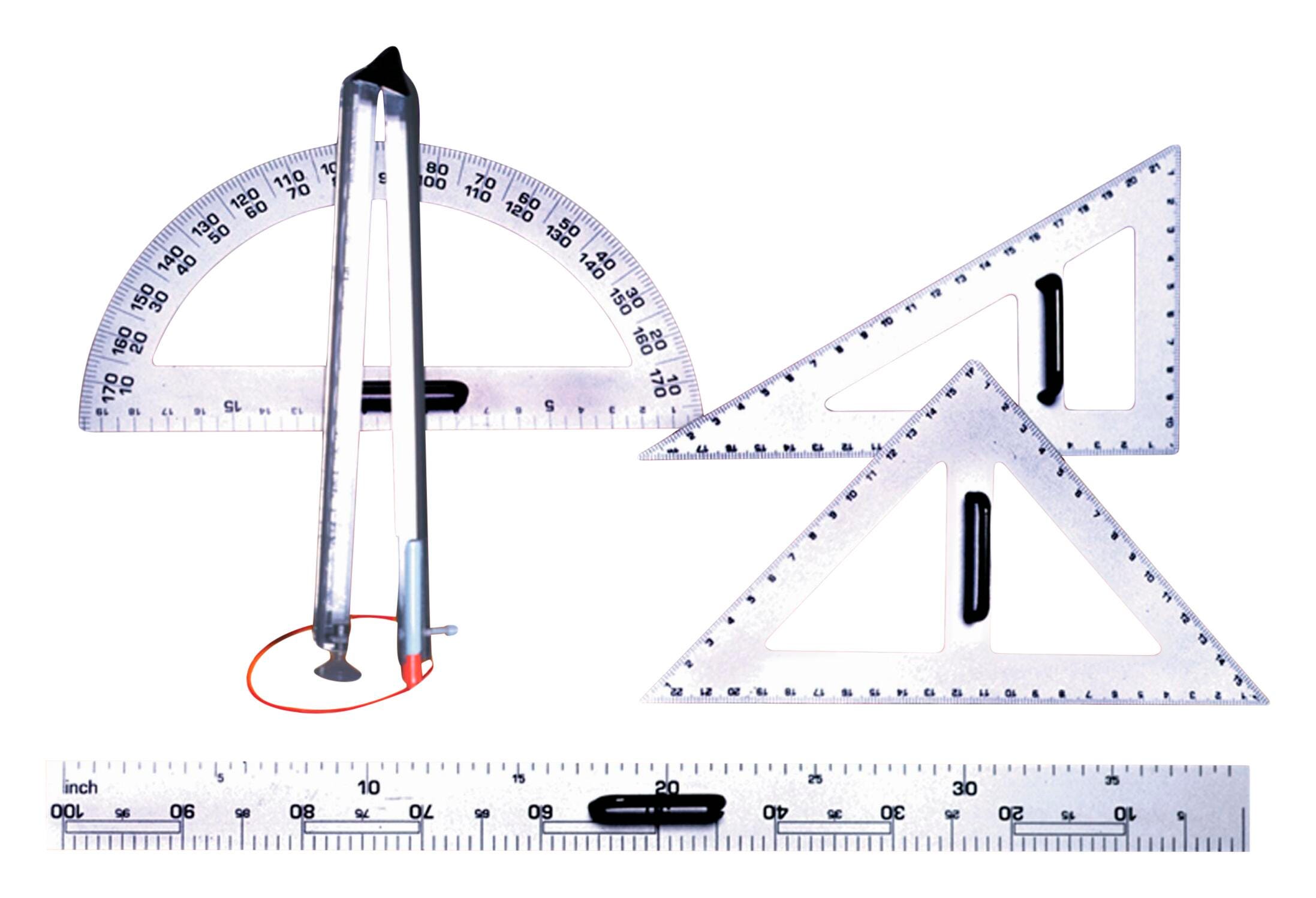 UNITED SCIENTIFIC CHALKBOARD DRAWING INSTRUMENTS SET
