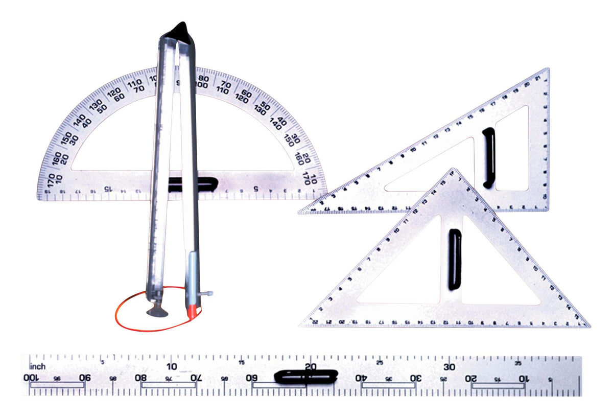UNITED SCIENTIFIC CHALKBOARD DRAWING INSTRUMENTS SET
