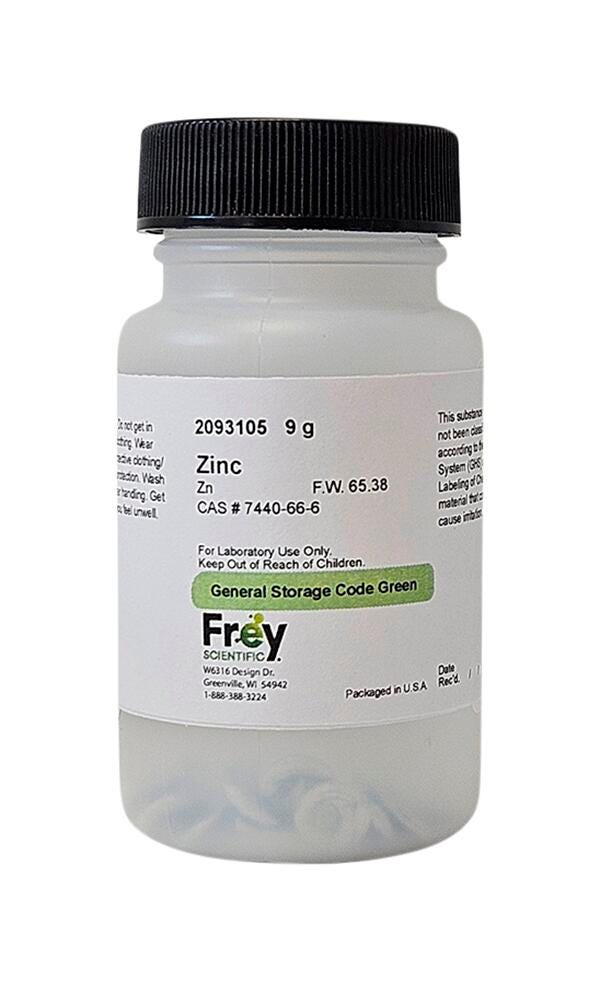 CHEM ZINC METAL SMALL PIECES 9G