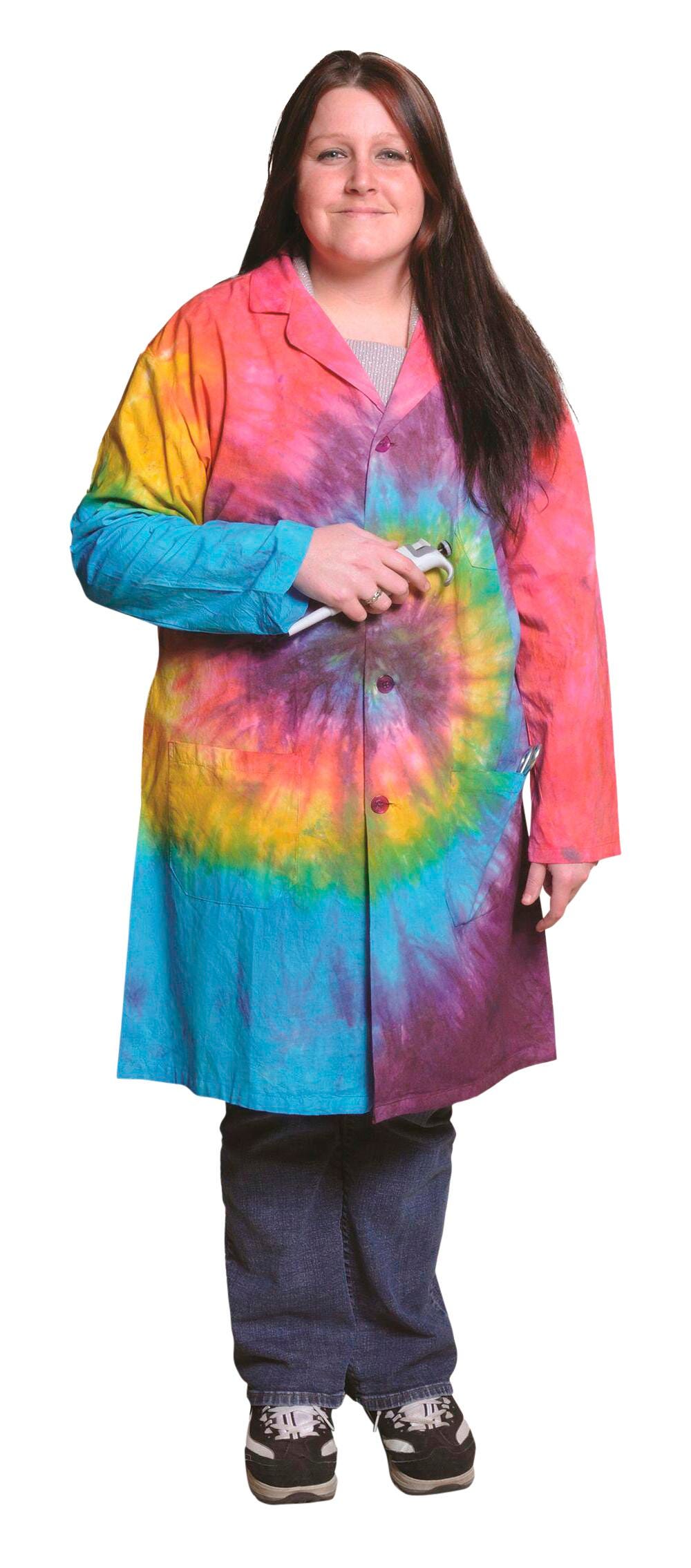 UNITED SCIENTIFIC TIE-DYED LABORATORY COAT DOUBLE EXTRA LARGE