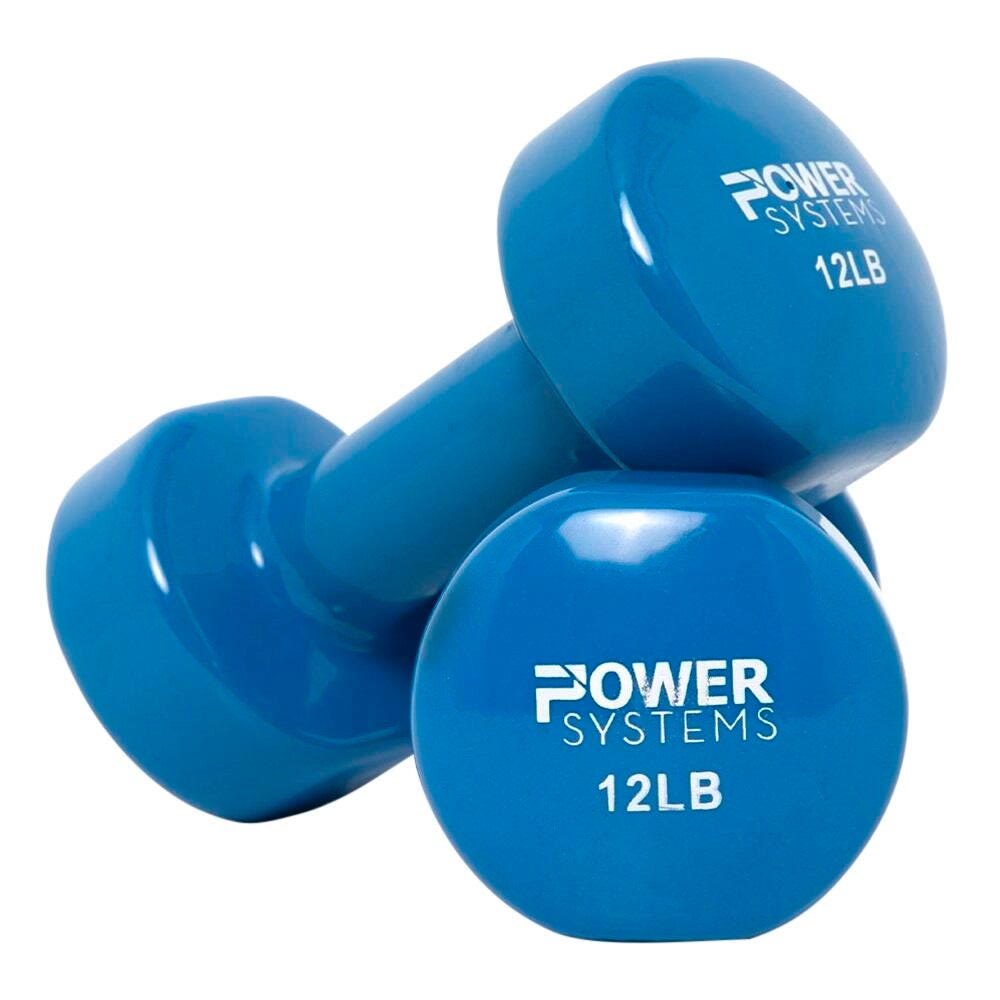 DELUXE VINYL COATED DUMBBELL 12 LBS BLUE PAIR