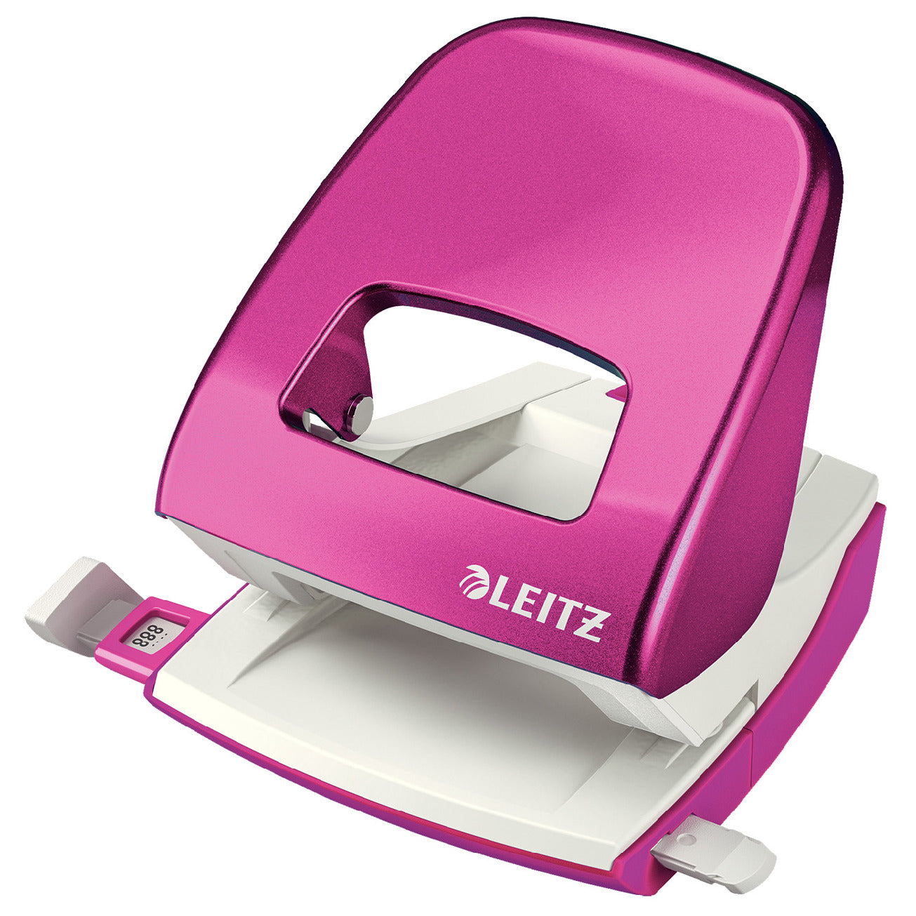 Leitz Wow Metal Hole Punch Pink
