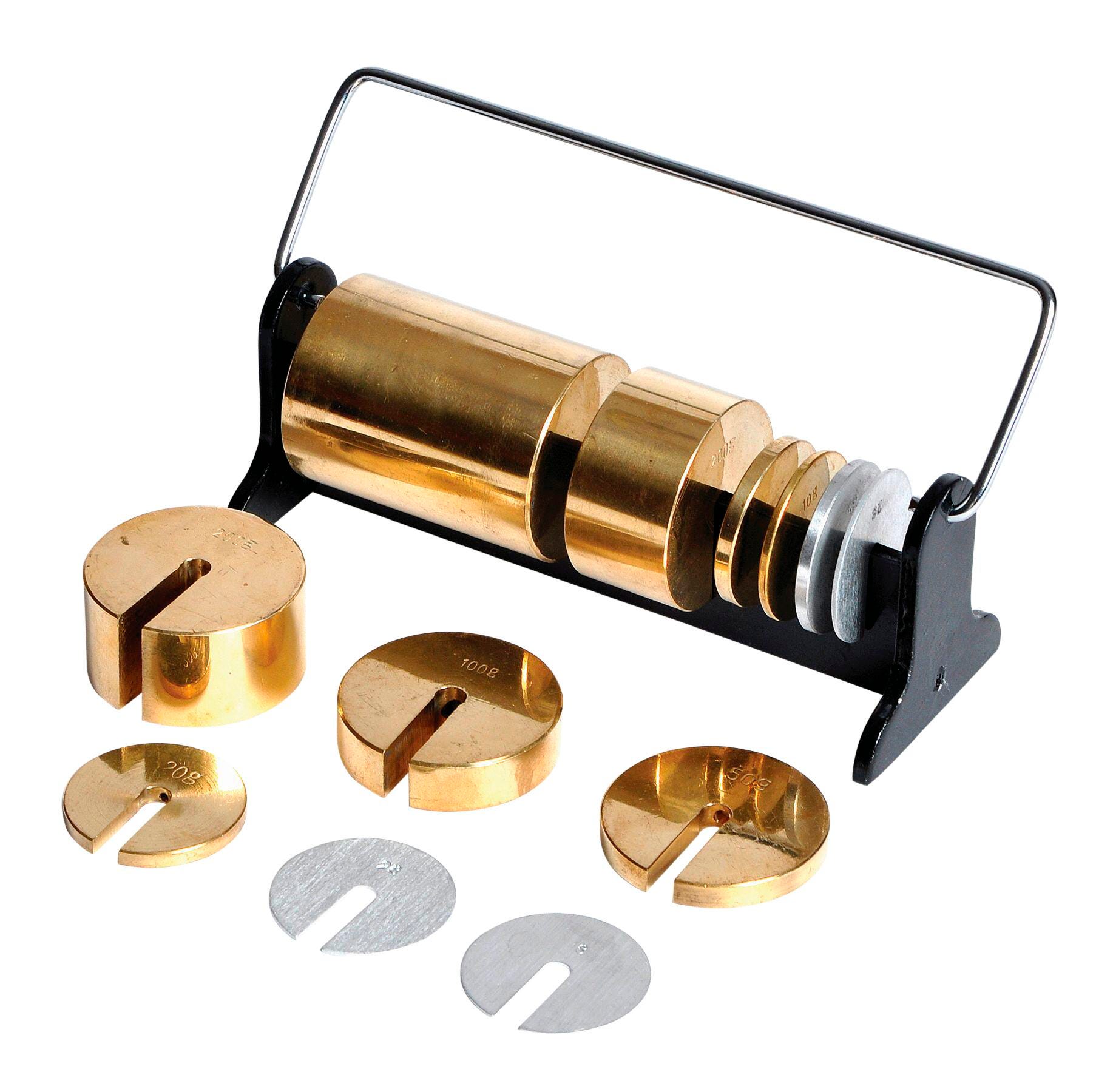 UNITED SCIENTIFIC DELUXE SLOTTED WEIGHT SET OF 12 WITH RACK