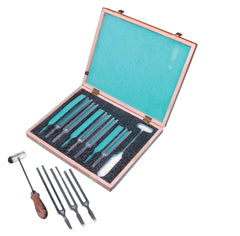 UNITED SCIENTIFIC TUNING FORK BOXED SET OF 8 256 HZ TO 512 HZ