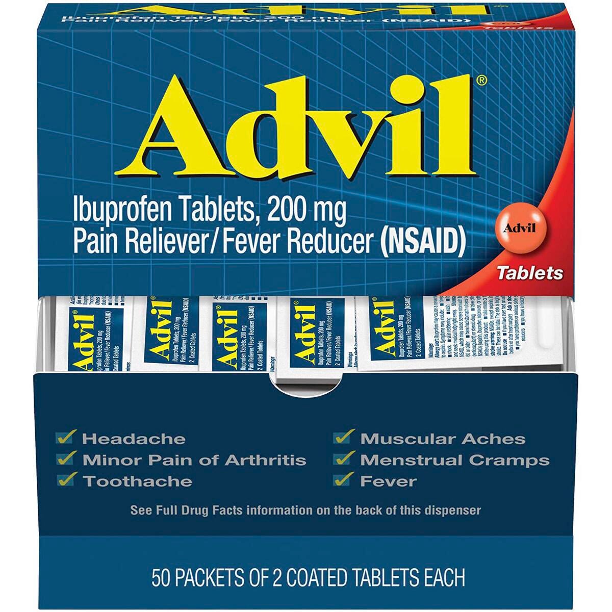 OTC - ADVIL 200 MG TABLETS 2 PK - 50PK PER BOX