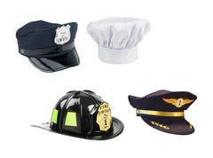DRESS-UP HATS AND HELMET SET OF 4