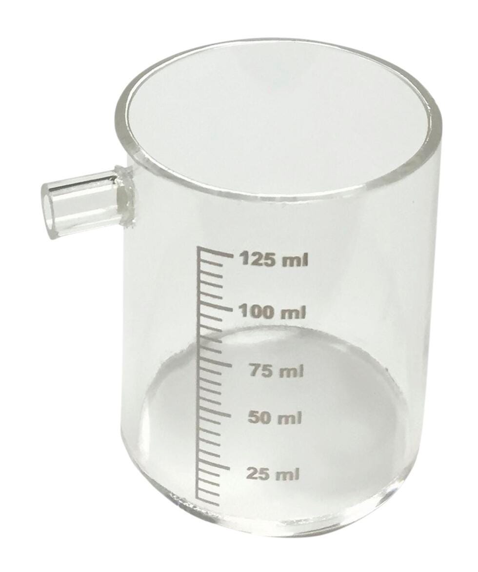 UNITED SCIENTIFIC OVERFLOW CAN CLEAR PLASTIC