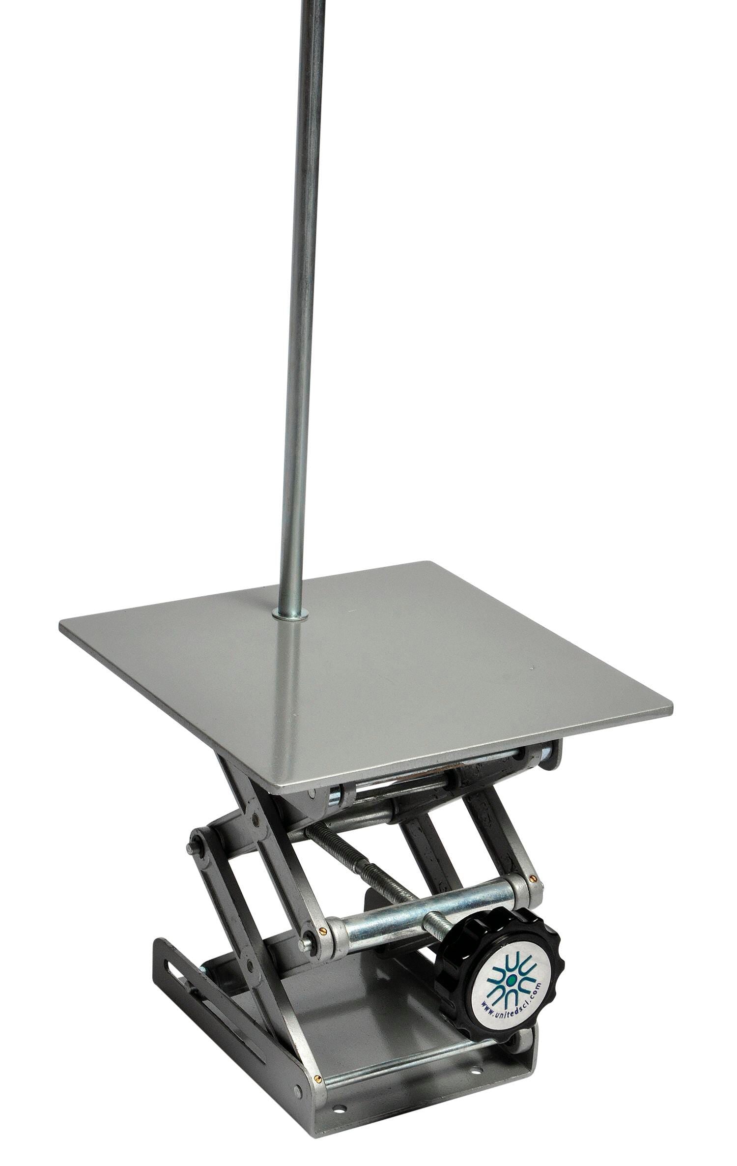 UNITED SCIENTIFIC LABORATORY JACK WITH PLATFORM AND ROD