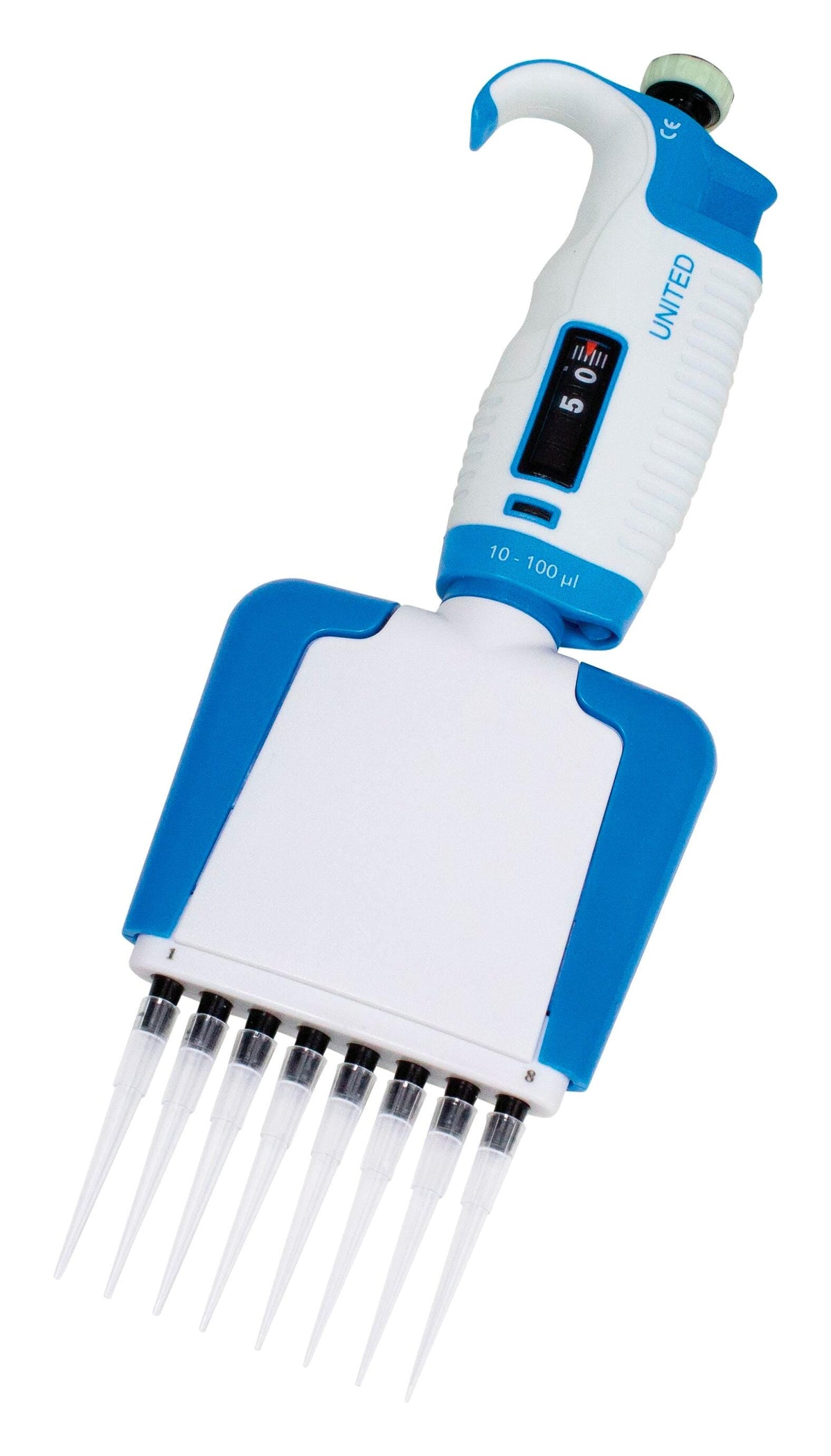 UNITED SCIENTIFIC MULTICHANNEL MICROPIPETTES 8 CHANNEL 20 - 20UL